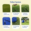 image:imageRaceampHerd 22 Herding Ball for Dogs Tetherball Set Outside OceanOcean