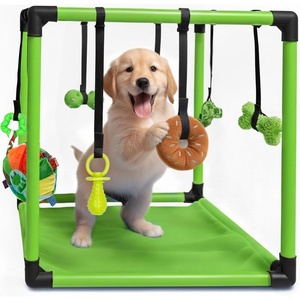 image:imageRaceampHerd 195 Puppy Play Gym  Small Dog Jungle Activity Mat CherryLime