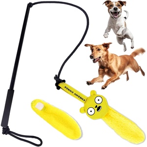 image:imageRaceampHerd Cheeky Chase Flirt Pole for Dogs Heavy Duty  Catch Rod for Pet Fishing Toy Tug of War Dog Toy for Aggressive Chewers Dog Rope Toys for Medium DogsFlirt Pole