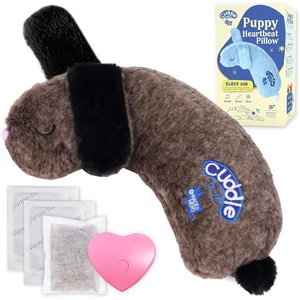 image:imageRaceampHerd CuddleBun Heartbeat Puppy Toy Sleep Aid  Cuddler Pillow BeigeCocoa
